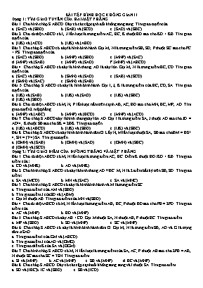 Bài tập Hình học không gian Khối 11